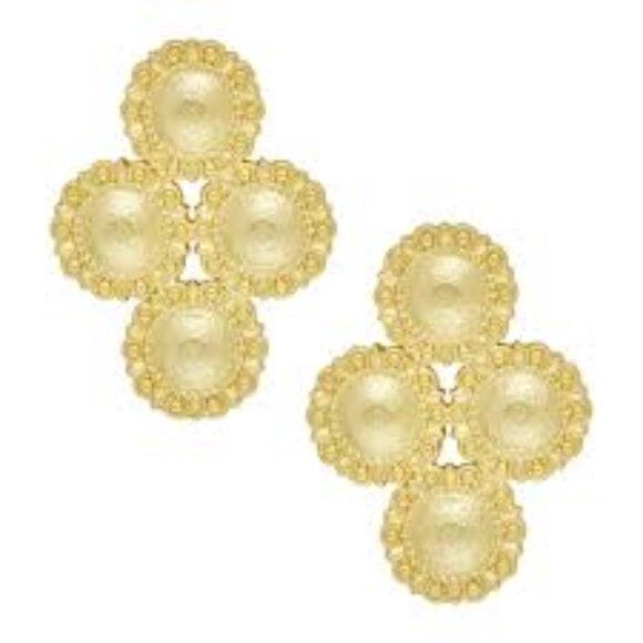 1280g Gold 4 Concho Post Earrings by SUSAN SHAW - Picture 2 of 3